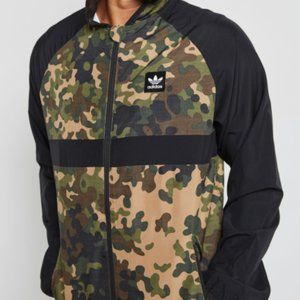 Adidas Windbreaker AOP Jacket Mens Camo Black